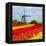 Dutch Windmill over Tulips Field-neirfy-Framed Premier Image Canvas