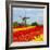 Dutch Windmill over Tulips Field-neirfy-Framed Photographic Print