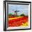 Dutch Windmill over Tulips Field-neirfy-Framed Photographic Print