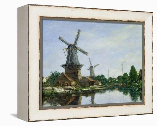 Dutch Windmills, 1884-Eugène Boudin-Framed Premier Image Canvas