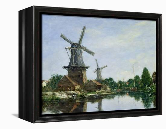 Dutch Windmills, 1884-Eugène Boudin-Framed Premier Image Canvas