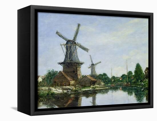 Dutch Windmills, 1884-Eugène Boudin-Framed Premier Image Canvas