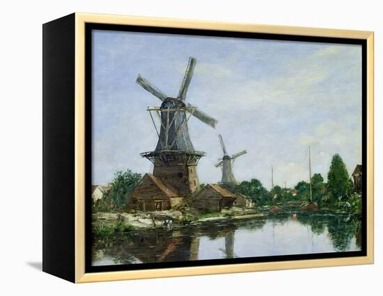 Dutch Windmills, 1884-Eugène Boudin-Framed Premier Image Canvas