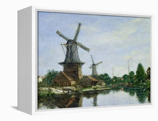 Dutch Windmills, 1884-Eugène Boudin-Framed Premier Image Canvas