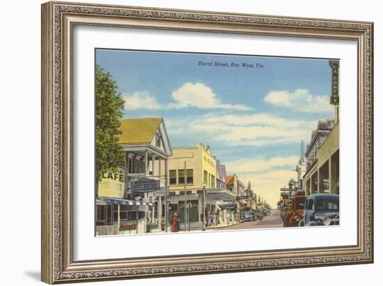 Duvat Street, Key West, Florida--Framed Art Print