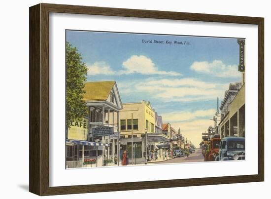 Duvat Street, Key West, Florida--Framed Art Print