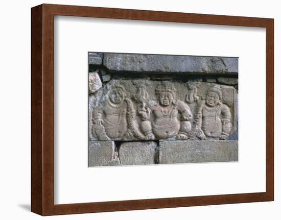 Dwarf figures on a building in the Buddhist city of Anuradhapura. Artist: Unknown-Unknown-Framed Photographic Print