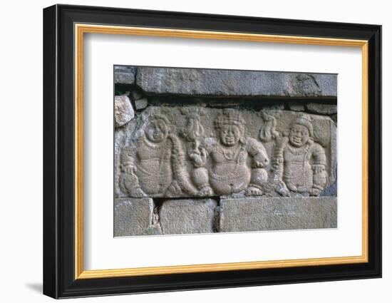 Dwarf figures on a building in the Buddhist city of Anuradhapura. Artist: Unknown-Unknown-Framed Photographic Print