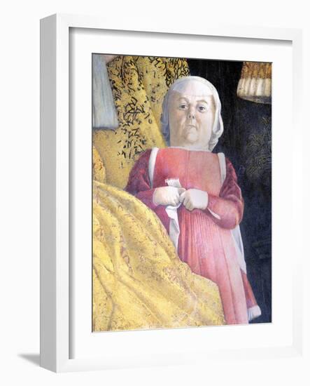 Dwarf of Court, Detail from Court Wall, 1465-1474-Andrea Mantegna-Framed Giclee Print