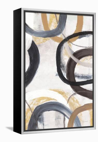 Dwell I Gold Neutral Crop-Cheryl Warrick-Framed Stretched Canvas