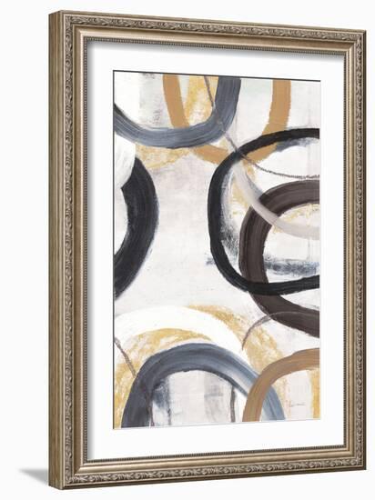 Dwell I Gold Neutral Crop-Cheryl Warrick-Framed Art Print