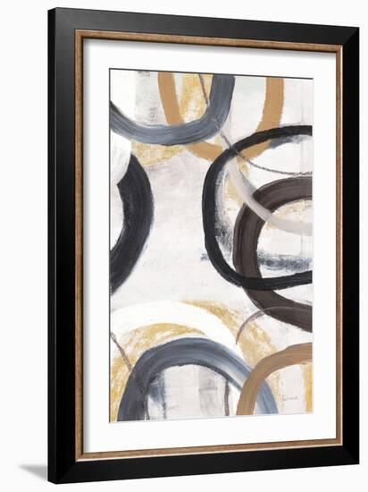 Dwell I Gold Neutral Crop-Cheryl Warrick-Framed Art Print