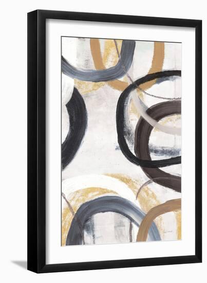 Dwell I Gold Neutral Crop-Cheryl Warrick-Framed Art Print