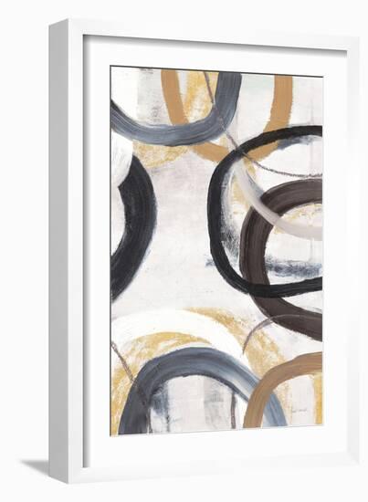 Dwell I Gold Neutral Crop-Cheryl Warrick-Framed Art Print