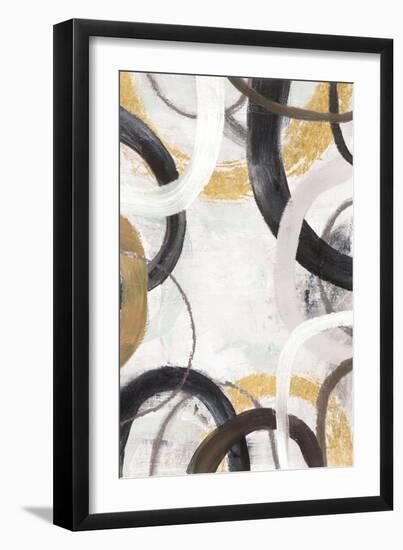 Dwell II Gold Neutral Crop-Cheryl Warrick-Framed Art Print