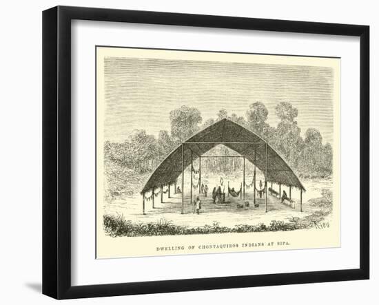 Dwelling of Chontaquiros Indians at Sipa-Édouard Riou-Framed Giclee Print