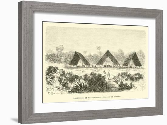 Dwellings of Chontaquiros Indians at Consaya-Édouard Riou-Framed Giclee Print