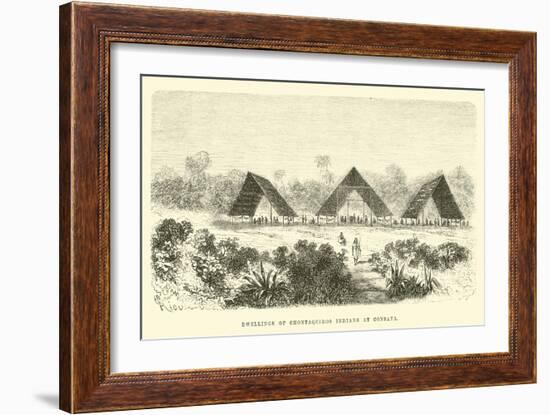 Dwellings of Chontaquiros Indians at Consaya-Édouard Riou-Framed Giclee Print