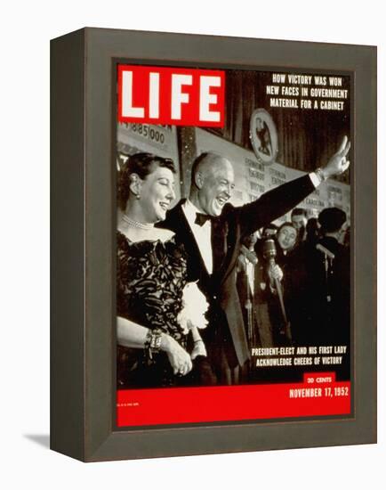 Dwight D. Eisenhower and Mamie, November 17, 1952-Hank Walker-Framed Premier Image Canvas