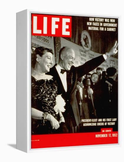 Dwight D. Eisenhower and Mamie, November 17, 1952-Hank Walker-Framed Premier Image Canvas