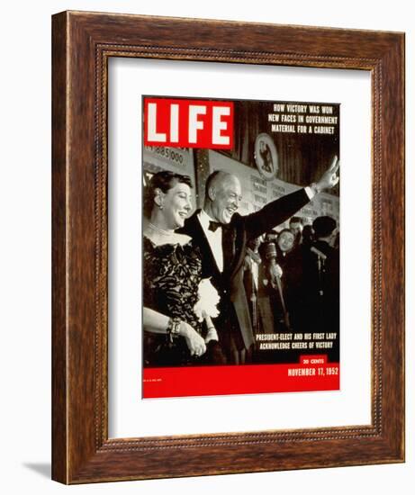 Dwight D. Eisenhower and Mamie, November 17, 1952-Hank Walker-Framed Photographic Print