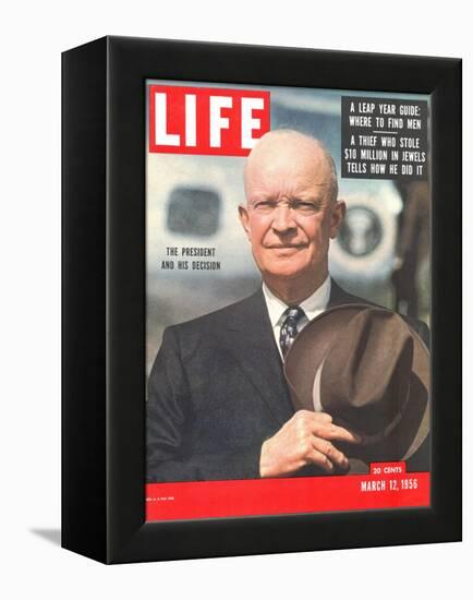 Dwight D. Eisenhower, March 12, 1956-Hank Walker-Framed Premier Image Canvas