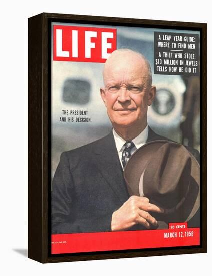 Dwight D. Eisenhower, March 12, 1956-Hank Walker-Framed Premier Image Canvas