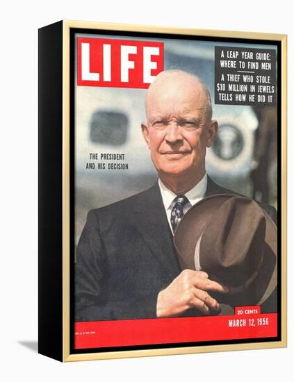 Dwight D. Eisenhower, March 12, 1956-Hank Walker-Framed Premier Image Canvas
