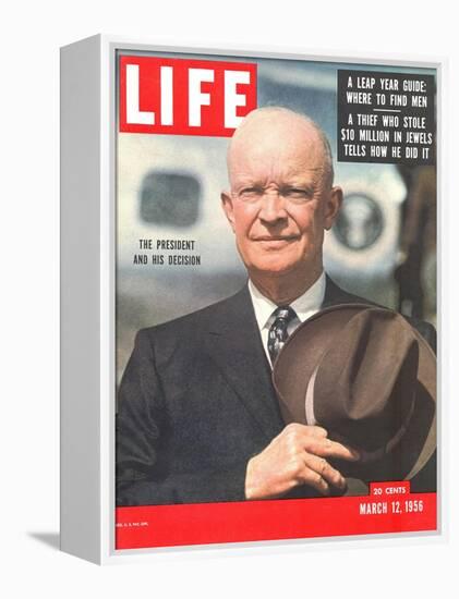 Dwight D. Eisenhower, March 12, 1956-Hank Walker-Framed Premier Image Canvas