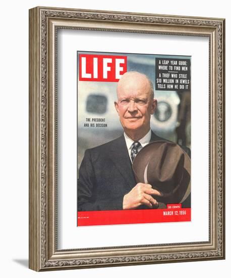 Dwight D. Eisenhower, March 12, 1956-Hank Walker-Framed Photographic Print