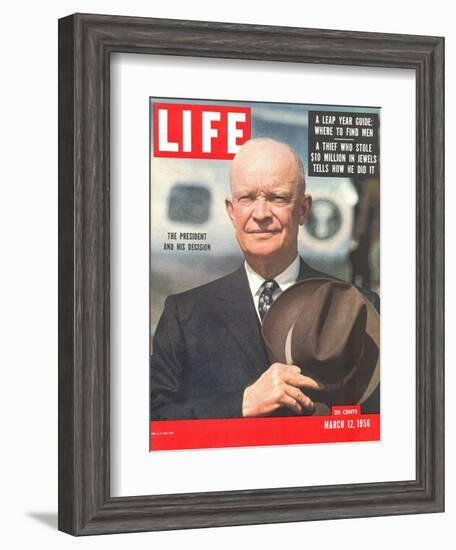 Dwight D. Eisenhower, March 12, 1956-Hank Walker-Framed Photographic Print