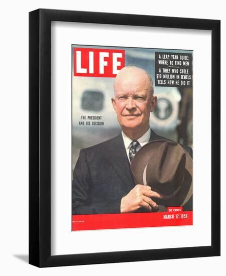 Dwight D. Eisenhower, March 12, 1956-Hank Walker-Framed Photographic Print