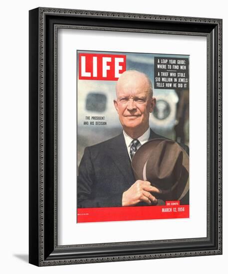 Dwight D. Eisenhower, March 12, 1956-Hank Walker-Framed Photographic Print