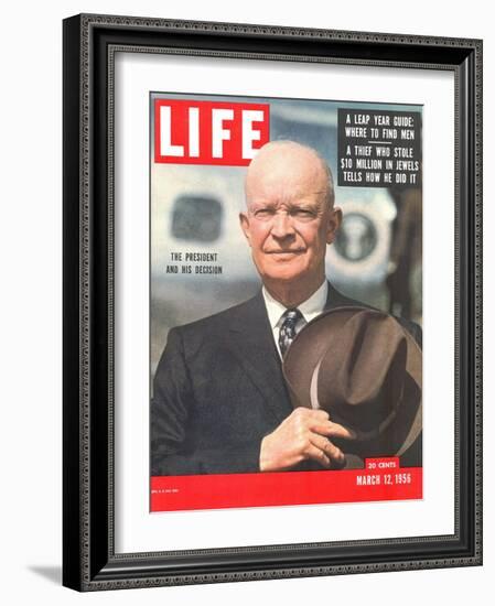 Dwight D. Eisenhower, March 12, 1956-Hank Walker-Framed Photographic Print