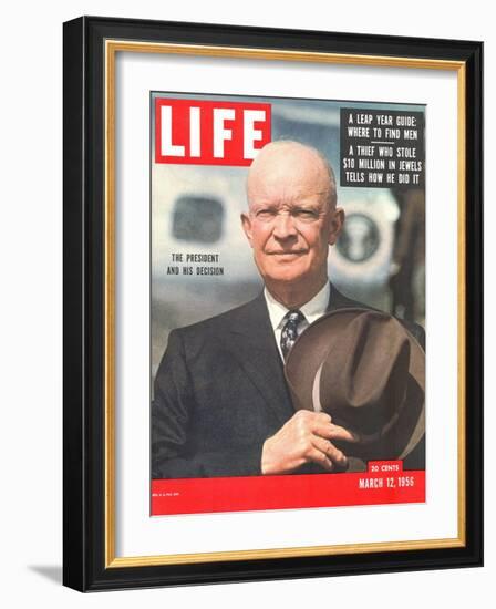 Dwight D. Eisenhower, March 12, 1956-Hank Walker-Framed Photographic Print