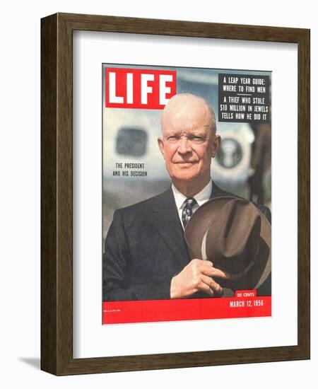 Dwight D. Eisenhower, March 12, 1956-Hank Walker-Framed Photographic Print