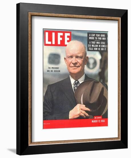 Dwight D. Eisenhower, March 12, 1956-Hank Walker-Framed Photographic Print