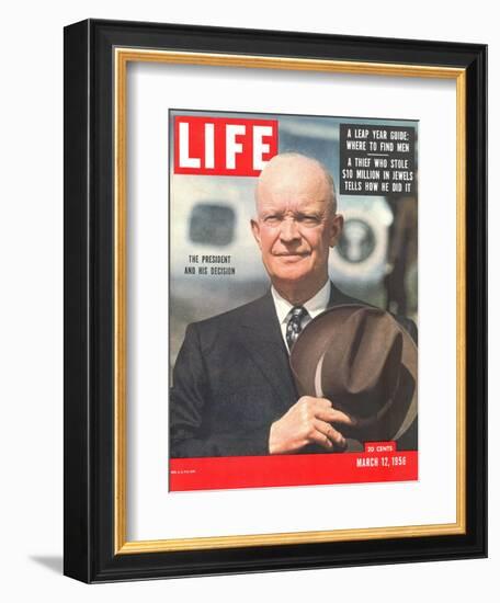 Dwight D. Eisenhower, March 12, 1956-Hank Walker-Framed Photographic Print