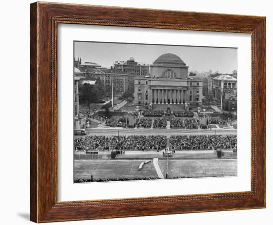 Dwight D. Eisenhower's Inauguration as President of Columbia University-Ralph Morse-Framed Photographic Print