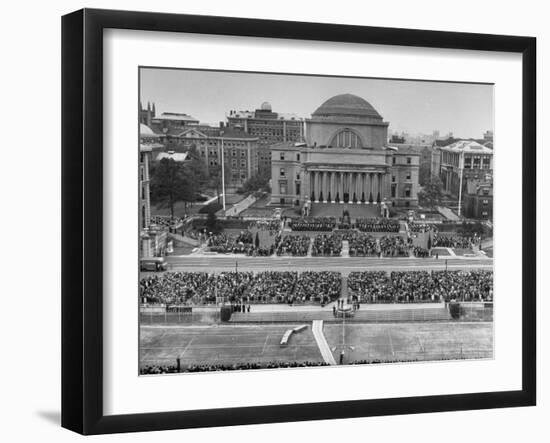 Dwight D. Eisenhower's Inauguration as President of Columbia University-Ralph Morse-Framed Photographic Print