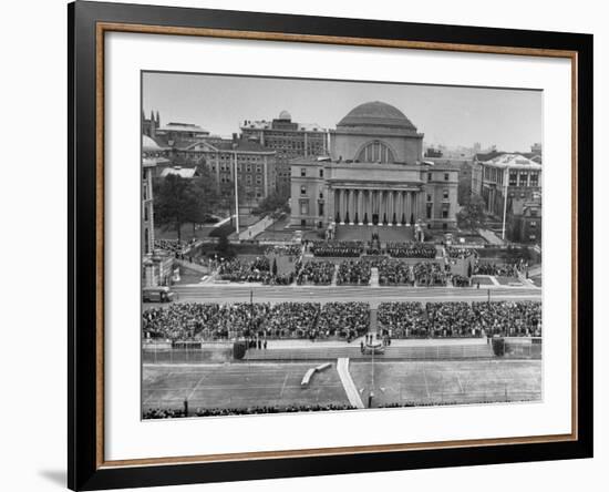 Dwight D. Eisenhower's Inauguration as President of Columbia University-Ralph Morse-Framed Photographic Print