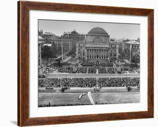 Dwight D. Eisenhower's Inauguration as President of Columbia University-Ralph Morse-Framed Photographic Print