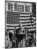 Dwight D. Eisenhower Speaking During Campaign-null-Mounted Photographic Print