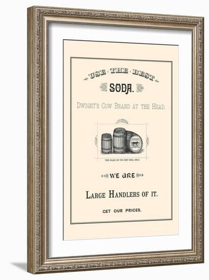 Dwights Cow Brand Soda-null-Framed Art Print