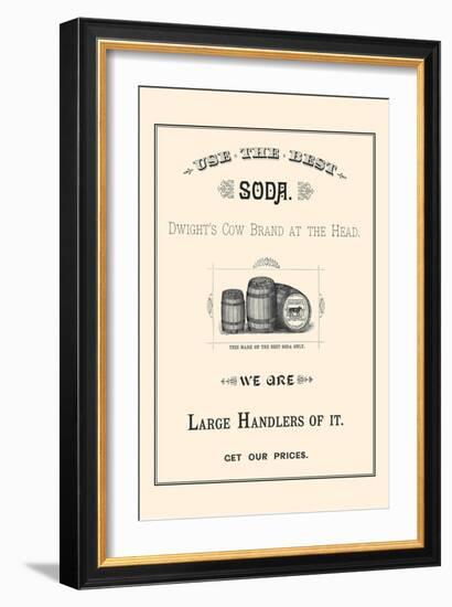 Dwights Cow Brand Soda-null-Framed Art Print