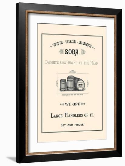 Dwights Cow Brand Soda-null-Framed Premium Giclee Print