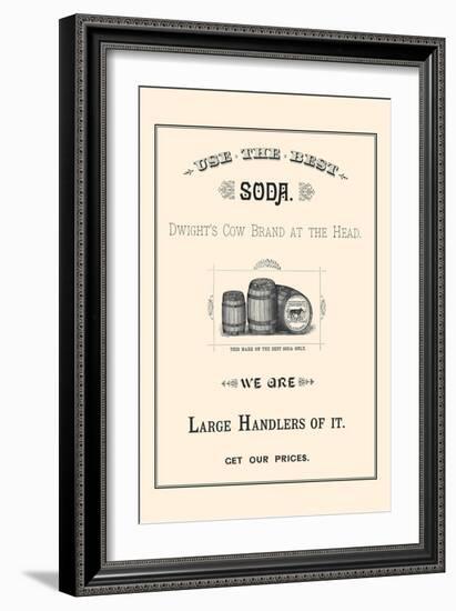 Dwights Cow Brand Soda-null-Framed Premium Giclee Print