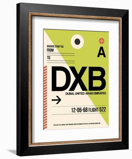 DXB Dubai Luggage Tag I-NaxArt-Framed Premium Giclee Print