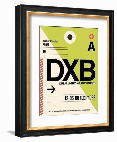 DXB Dubai Luggage Tag I-NaxArt-Framed Premium Giclee Print