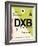 DXB Dubai Luggage Tag I-NaxArt-Framed Art Print